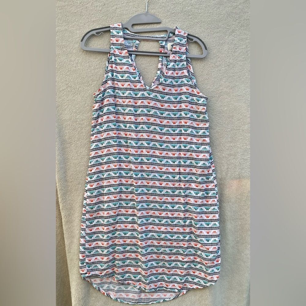 Old Navy- sleeveless- v-neck mid length casual dress small petite used like new